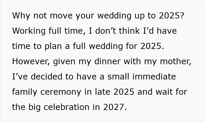 Mom Wants A Whole Year To Celebrate Her Birthday, Tells Daughter Her Wedding Can Wait Mom Wants A Whole Year To Celebrate Her Birthday, Tells Daughter Her Wedding Can Wait