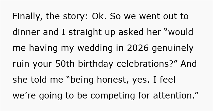 Mom Wants A Whole Year To Celebrate Her Birthday, Tells Daughter Her Wedding Can Wait Mom Wants A Whole Year To Celebrate Her Birthday, Tells Daughter Her Wedding Can Wait