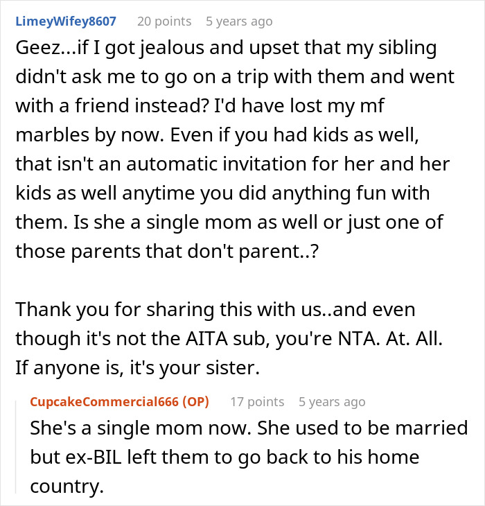 Entitled Mom Can’t Believe Sister Didn’t Take Her Kids On Vacation, Gets Even More Mad After Being Told Why Entitled Mom Can’t Believe Sister Didn’t Take Her Kids On Vacation, Gets Even More Mad After Being Told Why
