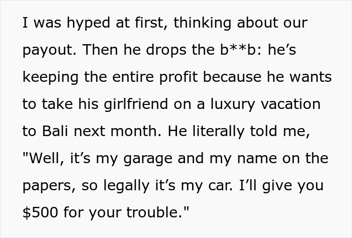 Guy Gets Betrayed By Friend After Putting His Heart And Soul To A Project Car They Were Working On Together