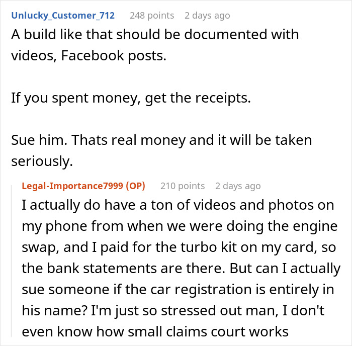 Guy Gets Betrayed By Friend After Putting His Heart And Soul To A Project Car They Were Working On Together