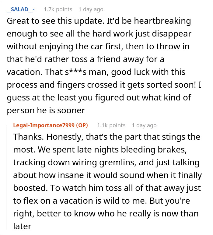 Guy Gets Betrayed By Friend After Putting His Heart And Soul To A Project Car They Were Working On Together