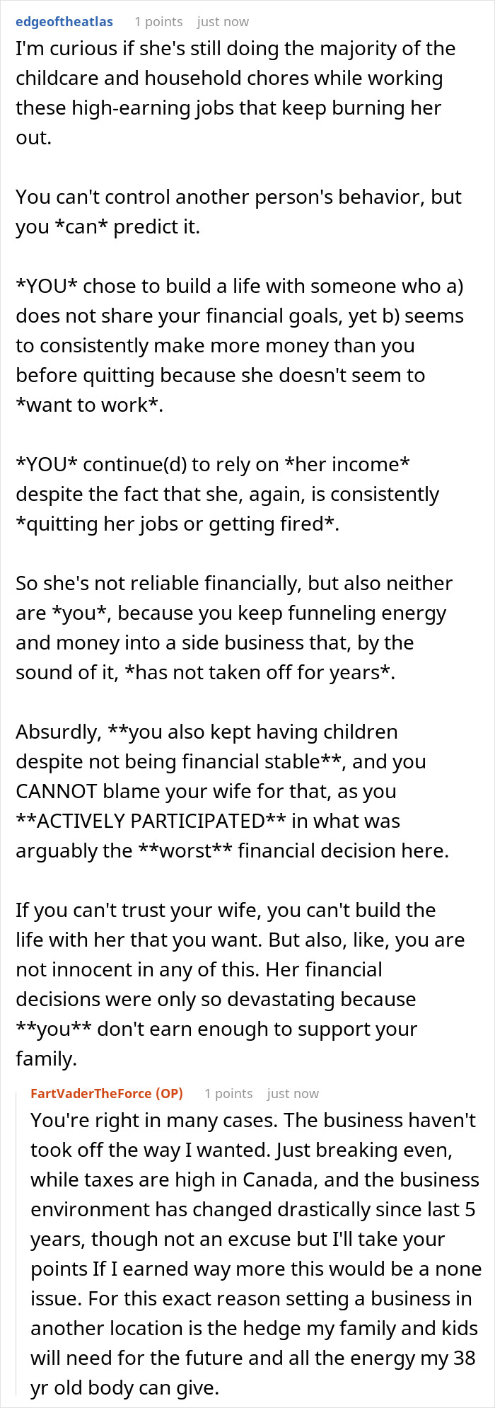 Impulsive Wife Keeps Quitting Jobs, Hubby Realizes His Trust Is Running Out As Fast As Their Cash Impulsive Wife Keeps Quitting Jobs, Hubby Realizes His Trust Is Running Out As Fast As Their Cash