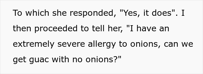 Guy Pretends To Have Allergy To Get Fresh Guac, Ends Up With $500 Emergency Room Bill As Karma Guy Pretends To Have Allergy To Get Fresh Guac, Ends Up With $500 Emergency Room Bill As Karma