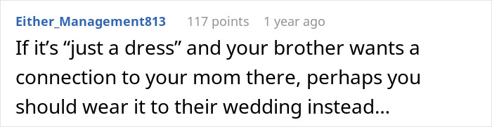 Brother’s Fianc&eacute;e Throws A Full-Blown Tantrum Over A Dress That’s Not Even Hers