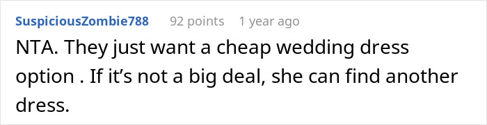 Brother’s Fianc&eacute;e Throws A Full-Blown Tantrum Over A Dress That’s Not Even Hers