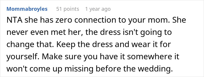 Brother’s Fianc&eacute;e Throws A Full-Blown Tantrum Over A Dress That’s Not Even Hers