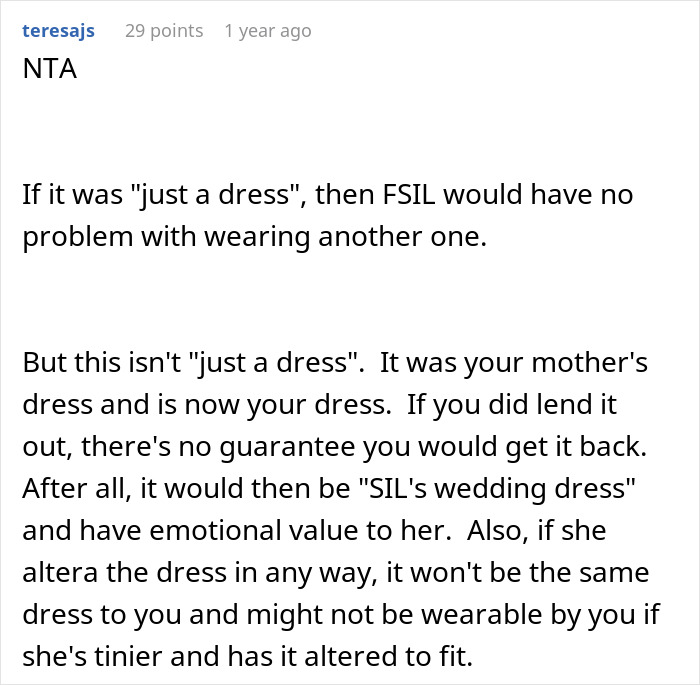 Brother’s Fianc&eacute;e Throws A Full-Blown Tantrum Over A Dress That’s Not Even Hers