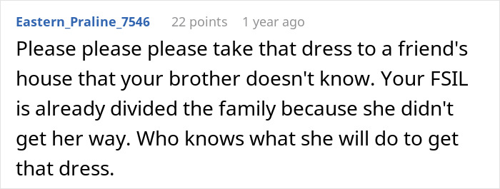 Brother’s Fianc&eacute;e Throws A Full-Blown Tantrum Over A Dress That’s Not Even Hers