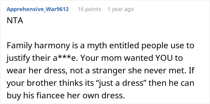 Brother’s Fianc&eacute;e Throws A Full-Blown Tantrum Over A Dress That’s Not Even Hers