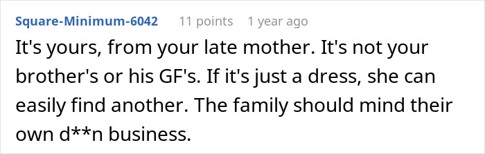 Brother’s Fianc&eacute;e Throws A Full-Blown Tantrum Over A Dress That’s Not Even Hers