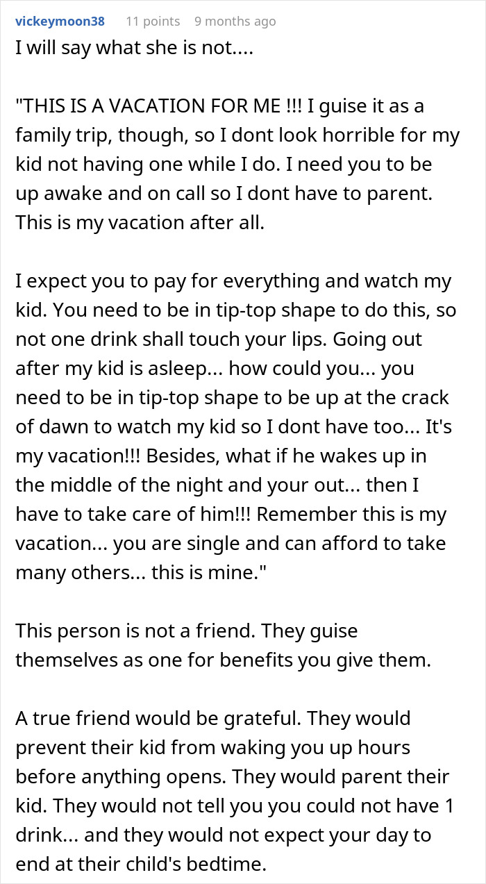 Guy Refuses To Keep Funding Single Mom’s Vacation After Realizing What Her Kid Is Like Guy Refuses To Keep Funding Single Mom’s Vacation After Realizing What Her Kid Is Like