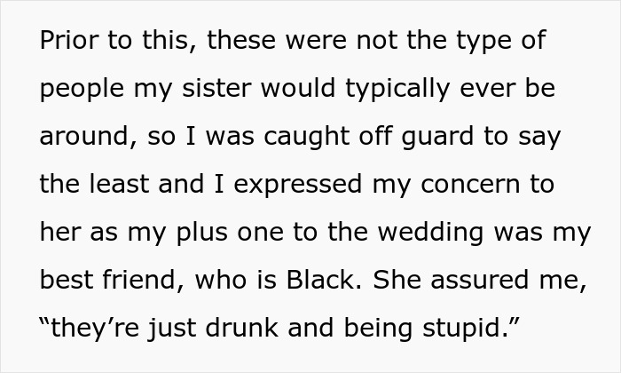 Woman Finds Out Her Sister Is Marrying Into A Racist Family, Shocked To See Her Defend Them Woman Finds Out Her Sister Is Marrying Into A Racist Family, Shocked To See Her Defend Them
