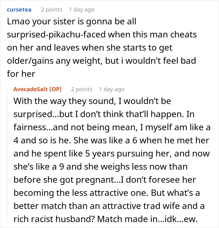Woman Finds Out Her Sister Is Marrying Into A Racist Family, Shocked To See Her Defend Them Woman Finds Out Her Sister Is Marrying Into A Racist Family, Shocked To See Her Defend Them