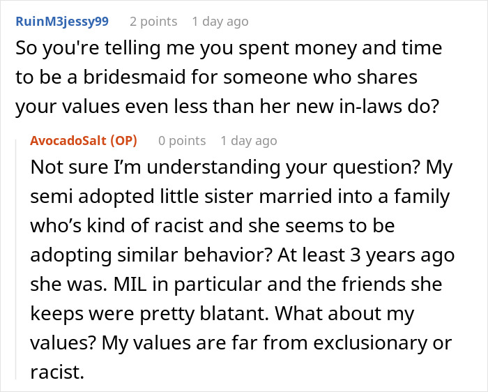 Woman Finds Out Her Sister Is Marrying Into A Racist Family, Shocked To See Her Defend Them Woman Finds Out Her Sister Is Marrying Into A Racist Family, Shocked To See Her Defend Them