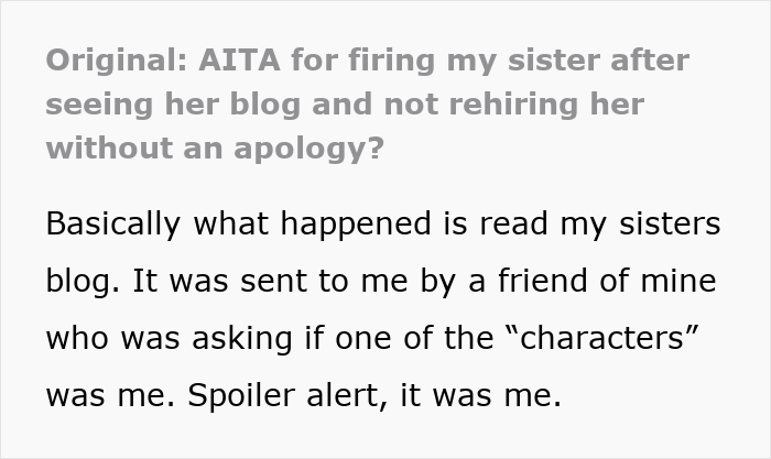 Woman Turns Family’s Life Into Content For Her Blog, Gets Fired By Sis After She Refuses To Stop