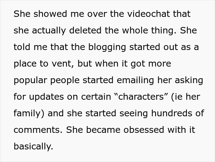 Woman Turns Family’s Life Into Content For Her Blog, Gets Fired By Sis After She Refuses To Stop