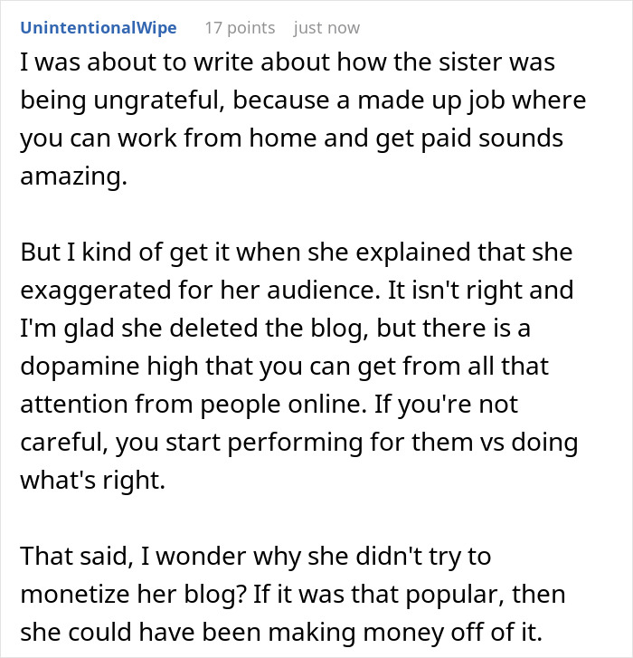 Woman Turns Family’s Life Into Content For Her Blog, Gets Fired By Sis After She Refuses To Stop