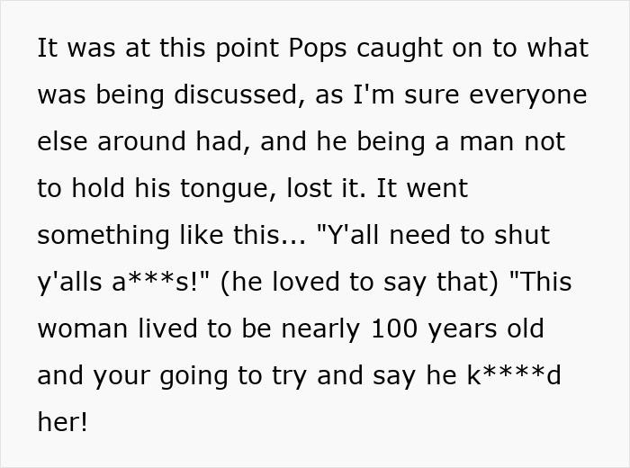 Family Sees Dollar Signs At Grandma’s Funeral, Gets Publicly Shamed By Her Relative Instead Family Sees Dollar Signs At Grandma’s Funeral, Gets Publicly Shamed By Her Relative Instead