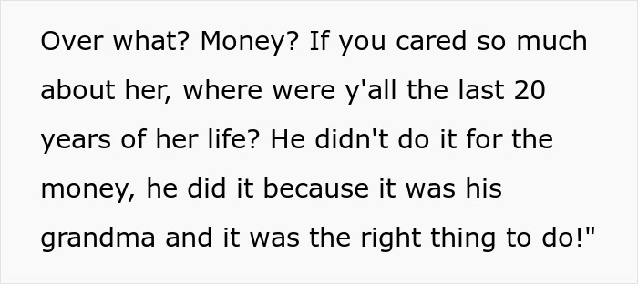 Family Sees Dollar Signs At Grandma’s Funeral, Gets Publicly Shamed By Her Relative Instead Family Sees Dollar Signs At Grandma’s Funeral, Gets Publicly Shamed By Her Relative Instead