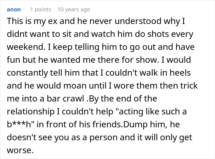 Man Begs Introverted GF Go To A Bar Crawl With Him And His Friends For His Birthday, It Doesn’t Go Well Man Begs Introverted GF Go To A Bar Crawl With Him And His Friends For His Birthday, It Doesn’t Go Well