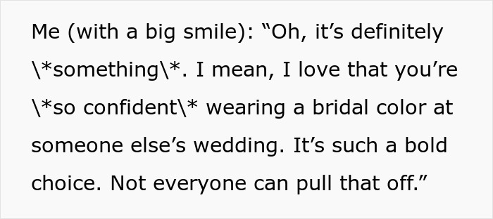 MIL Shows Up To Son’s Wedding In White, Bride Starts Giving Her Exactly What She Wants