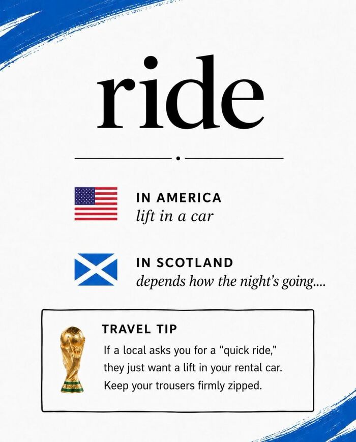 Scottish Account Tries To Explain American Terms To Foreigners Traveling For The World Cup