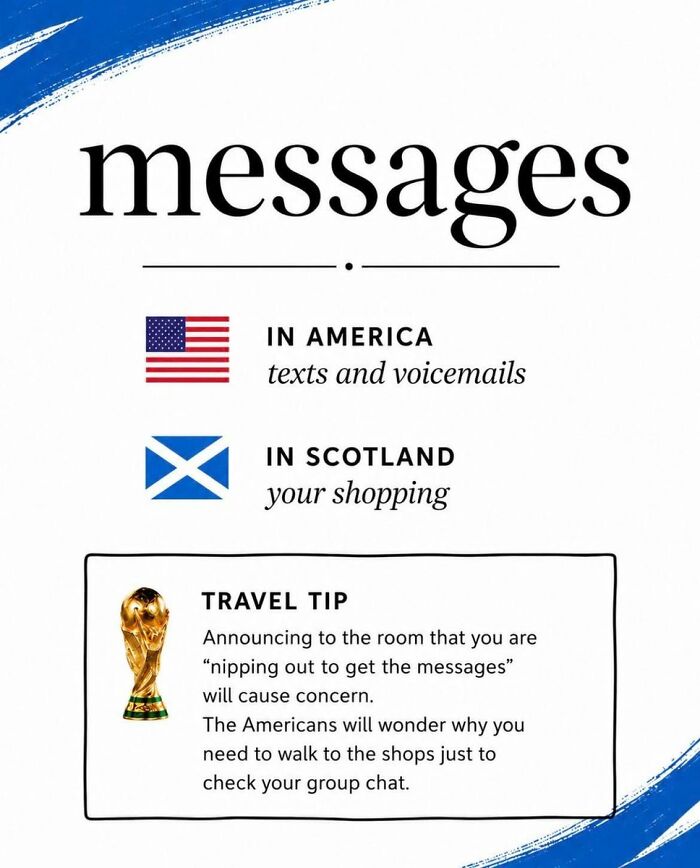 Scottish Account Tries To Explain American Terms To Foreigners Traveling For The World Cup