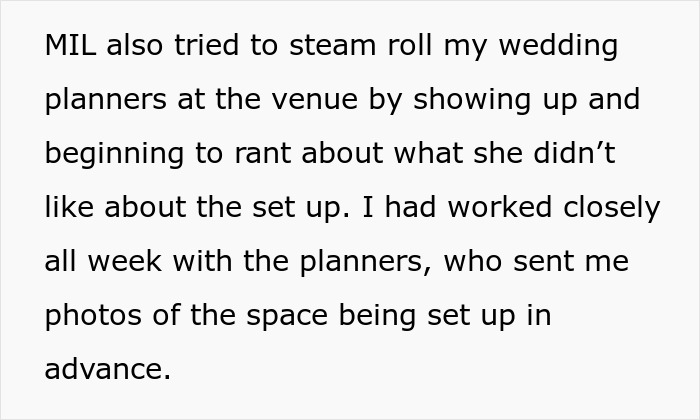 MIL Turns Rehearsal Dinner Into A Spectacle, Bride Needs To Walk Away To Calm Down