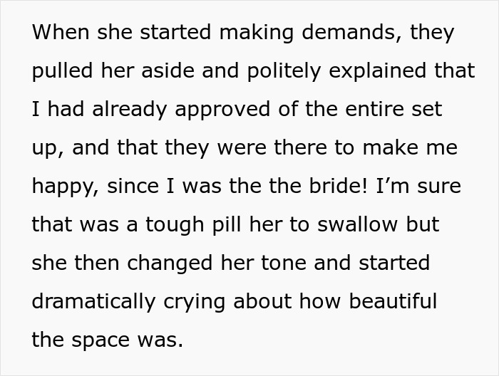 MIL Turns Rehearsal Dinner Into A Spectacle, Bride Needs To Walk Away To Calm Down