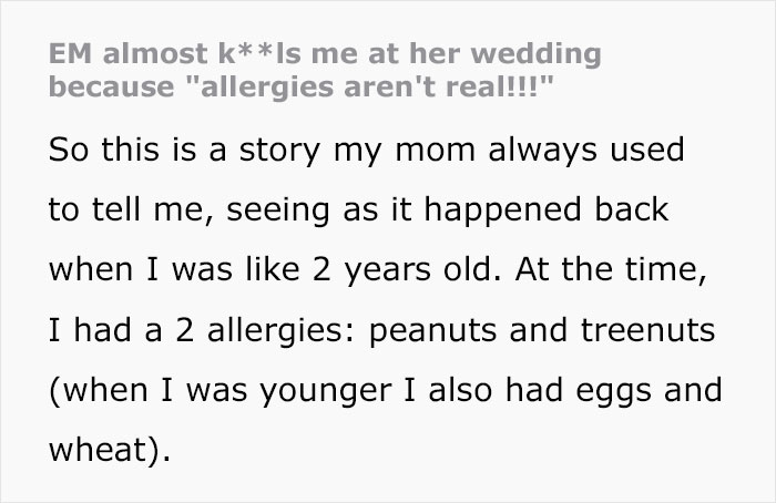 Bride Lies About Food At Her Wedding To Prove A Point But Only Gets Coworker’s Child Hospitalized Bride Lies About Food At Her Wedding To Prove A Point But Only Gets Coworker’s Child Hospitalized