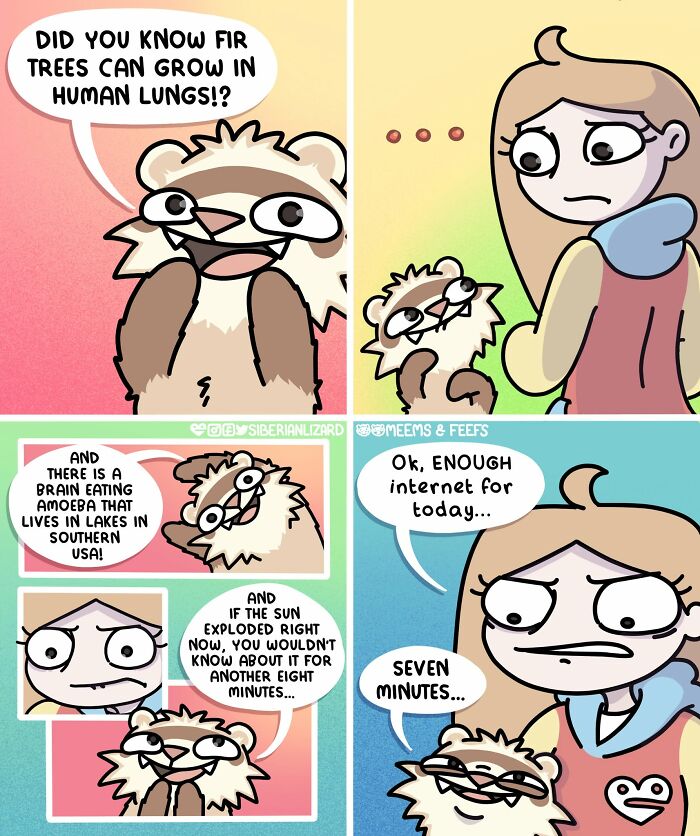 Siberian Girl Illustrates Her Daily Life With Two Ferrets And Other Funny Situations (57 New Pics)
