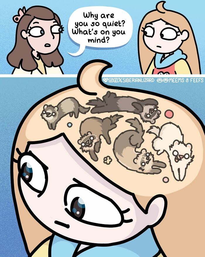 Siberian Girl Illustrates Her Daily Life With Two Ferrets And Other Funny Situations (57 New Pics)