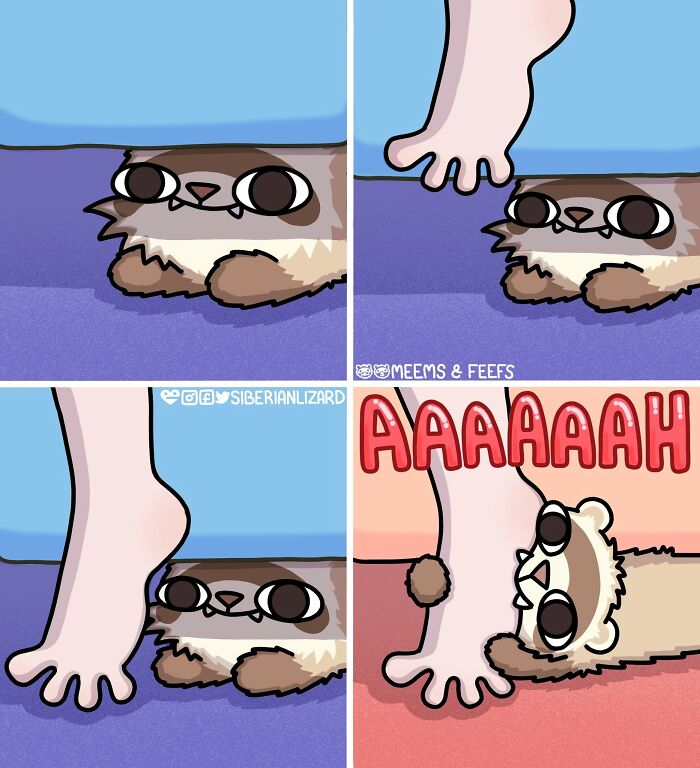 Siberian Girl Illustrates Her Daily Life With Two Ferrets And Other Funny Situations (57 New Pics)