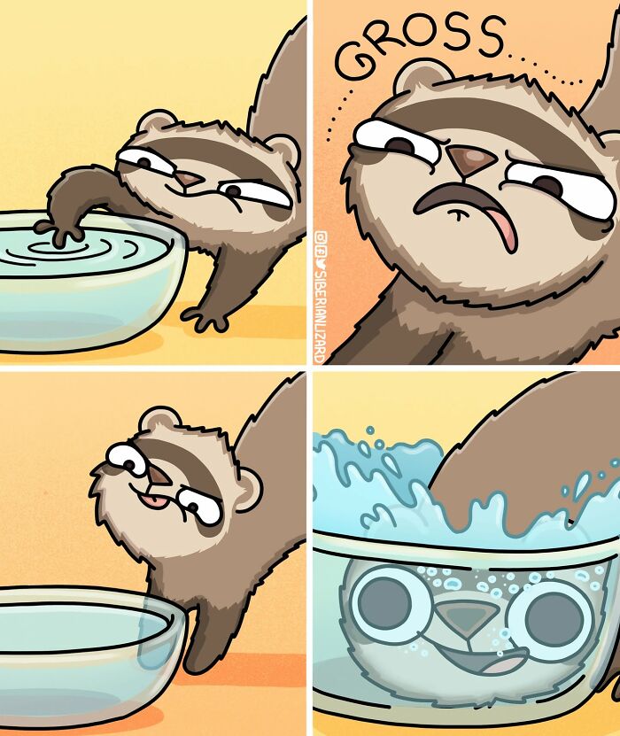 Siberian Girl Illustrates Her Daily Life With Two Ferrets And Other Funny Situations (57 New Pics)
