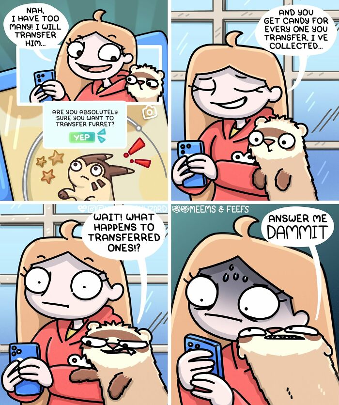 Siberian Girl Illustrates Her Daily Life With Two Ferrets And Other Funny Situations (57 New Pics)