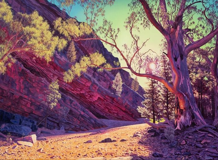 This Artist Paints Desert And Mountain Landscapes In Vivid, Dreamlike Colors (31 Pics)