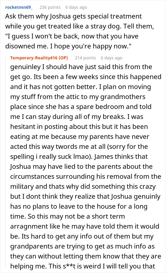 18YO Fumes As Loving Parents Suddenly Turn Hostile And Expect Her To Give Her Room To Jobless Bro