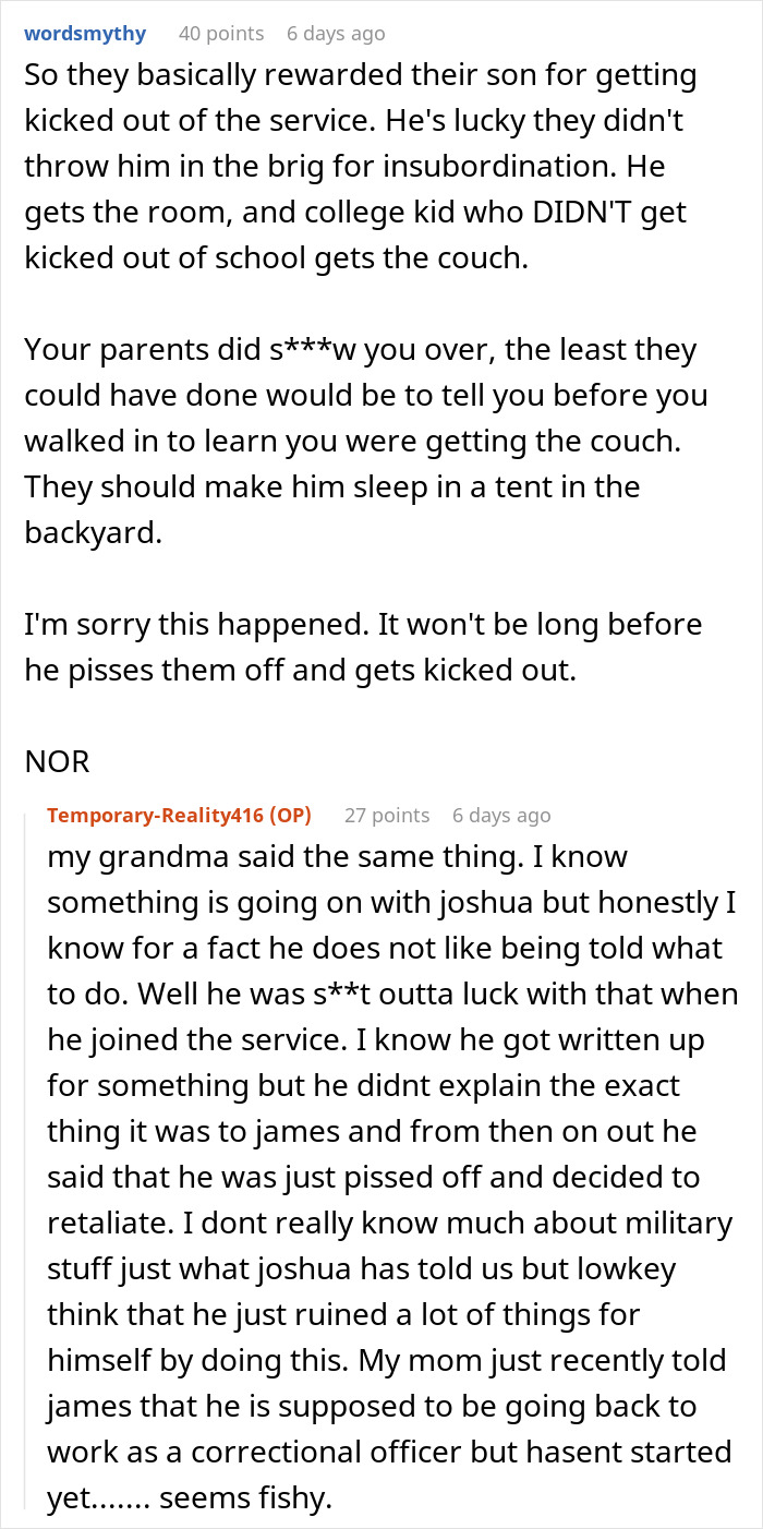 18YO Fumes As Loving Parents Suddenly Turn Hostile And Expect Her To Give Her Room To Jobless Bro
