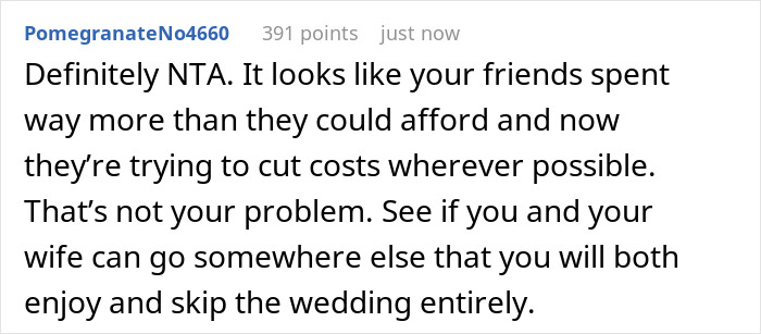 Couple Arranges PTO And Travel For Destination Wedding, Then Groom Says There’s No Room For Wife Couple Arranges PTO And Travel For Destination Wedding, Then Groom Says There’s No Room For Wife