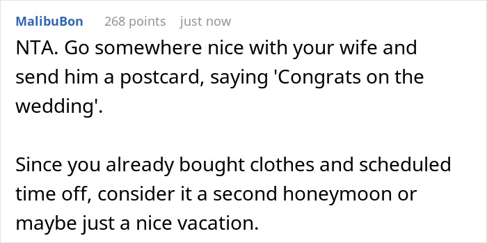 Couple Arranges PTO And Travel For Destination Wedding, Then Groom Says There’s No Room For Wife Couple Arranges PTO And Travel For Destination Wedding, Then Groom Says There’s No Room For Wife