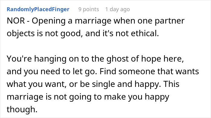 Guy Agrees To Open Marriage To Avoid Divorce, Regrets It As It Starts Eating Him Up Every Day Guy Agrees To Open Marriage To Avoid Divorce, Regrets It As It Starts Eating Him Up Every Day