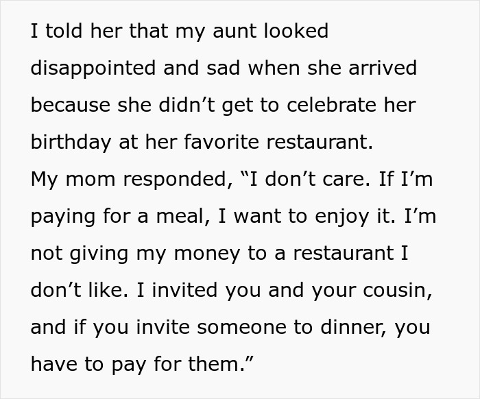 Woman Left Fuming When Mom Hijacks Aunt’s Birthday Plans, Then Claims She Did Nothing Wrong