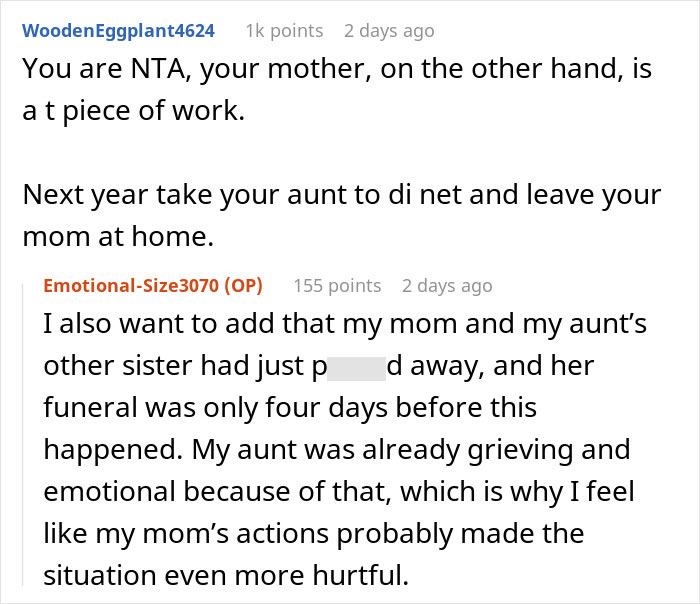 Woman Left Fuming When Mom Hijacks Aunt’s Birthday Plans, Then Claims She Did Nothing Wrong