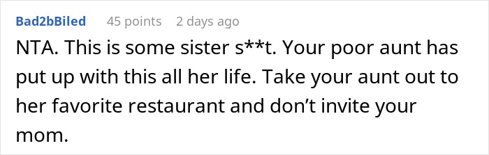 Woman Left Fuming When Mom Hijacks Aunt’s Birthday Plans, Then Claims She Did Nothing Wrong