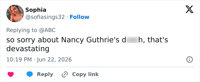 Report Reveals Nancy Guthrie Ransom Note That Apologized For Her Tragic Passing Report Reveals Nancy Guthrie Ransom Note That Apologized For Her Tragic Passing