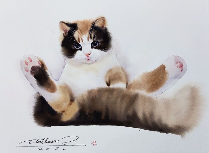 This Artist Creates Stunning Watercolor Paintings Of Cats, And Here Are 45 Of His Best Works This Artist Creates Stunning Watercolor Paintings Of Cats, And Here Are 45 Of His Best Works