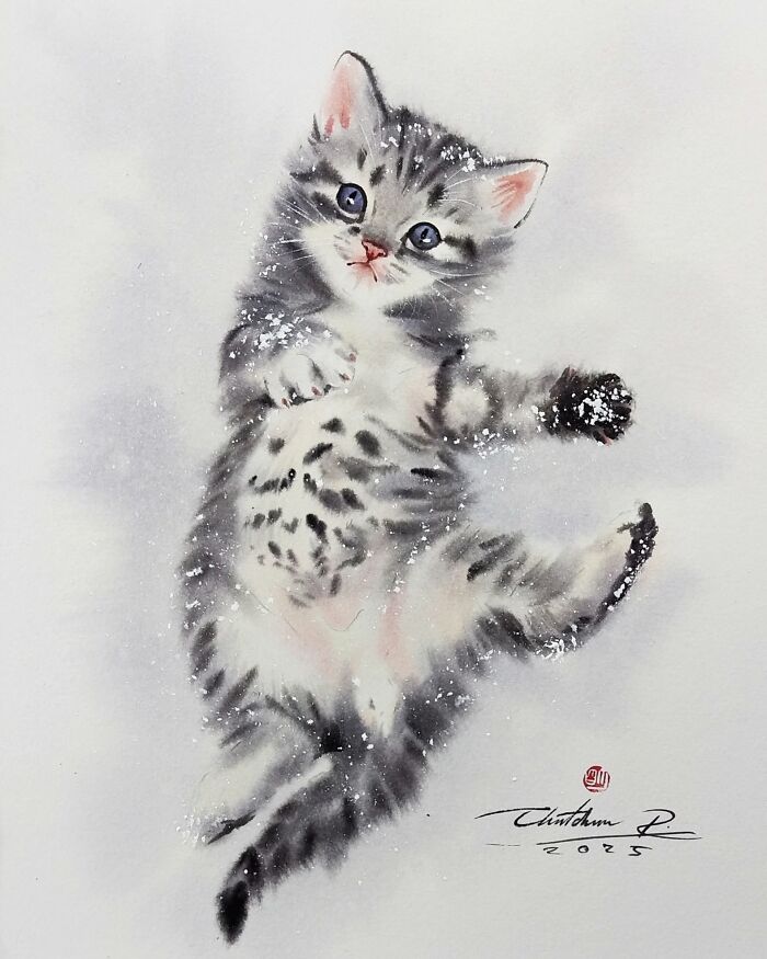 This Artist Creates Stunning Watercolor Paintings Of Cats, And Here Are 45 Of His Best Works This Artist Creates Stunning Watercolor Paintings Of Cats, And Here Are 45 Of His Best Works