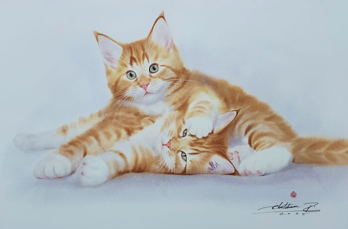 This Artist Creates Stunning Watercolor Paintings Of Cats, And Here Are 45 Of His Best Works This Artist Creates Stunning Watercolor Paintings Of Cats, And Here Are 45 Of His Best Works