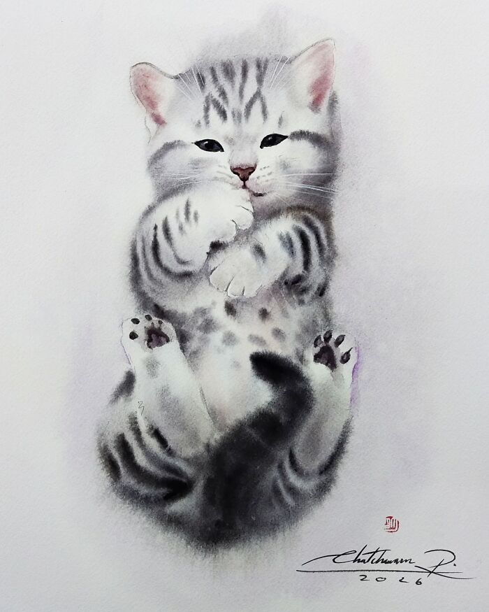 This Artist Creates Stunning Watercolor Paintings Of Cats, And Here Are 45 Of His Best Works This Artist Creates Stunning Watercolor Paintings Of Cats, And Here Are 45 Of His Best Works